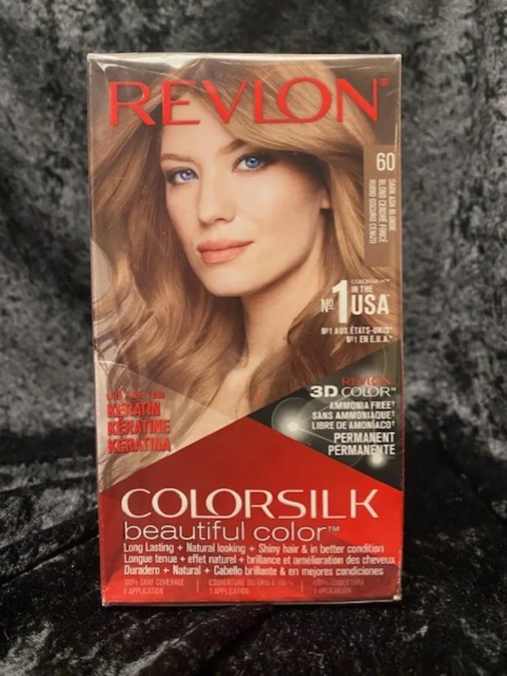 NEW 3 Pk REVLON ColorSilk Hair Color Bond Repair Keratin #60 Dark Ash Blonde
